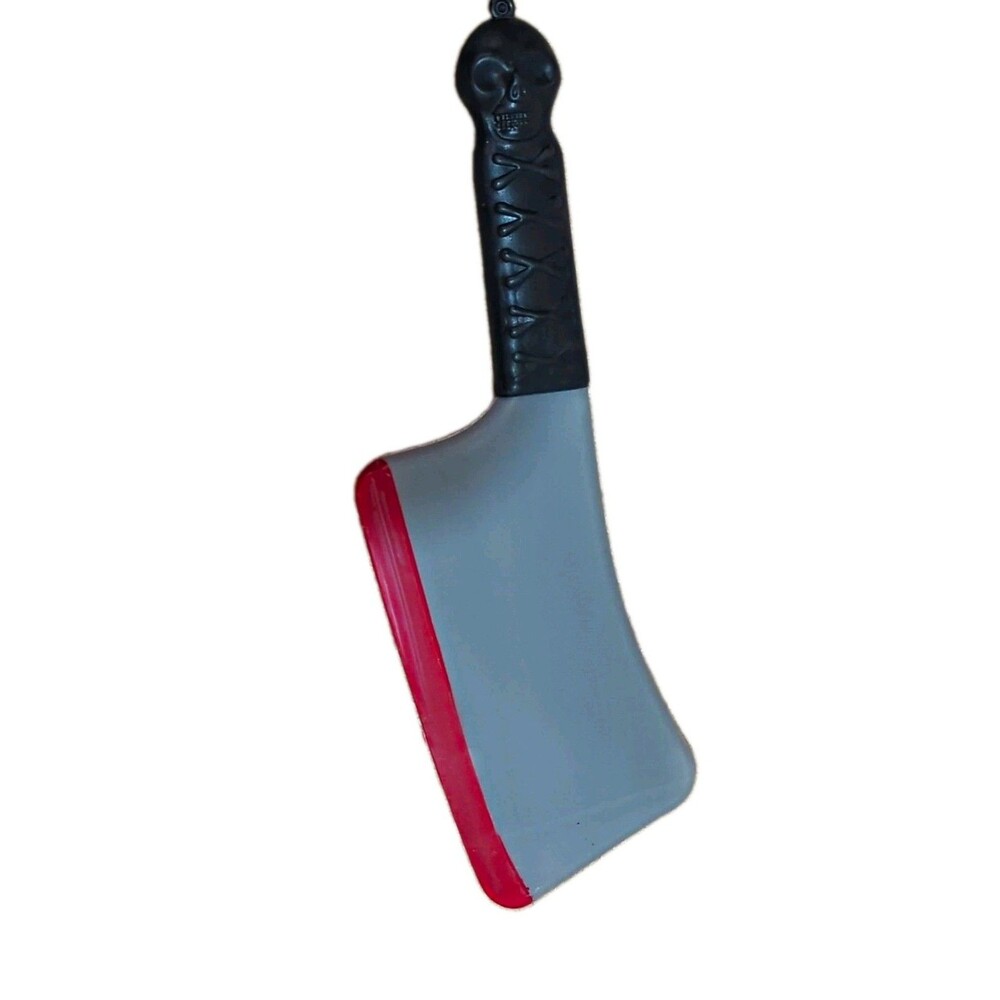 Halloween Prop Axe w/ Bloody Handle - Black Gray Red, Adult Unisex One Size